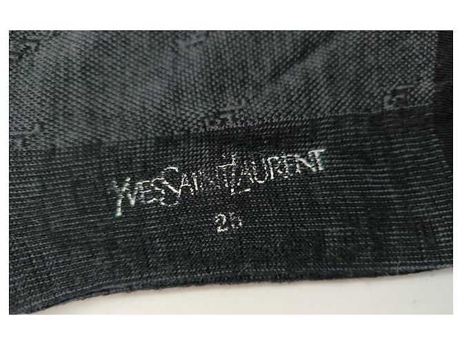 Yves Saint Laurent gemusterte Socken in Schwarz Grau - Ansicht 3
