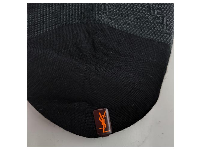 Yves Saint Laurent gemusterte Socken in Schwarz Grau - Ansicht 7
