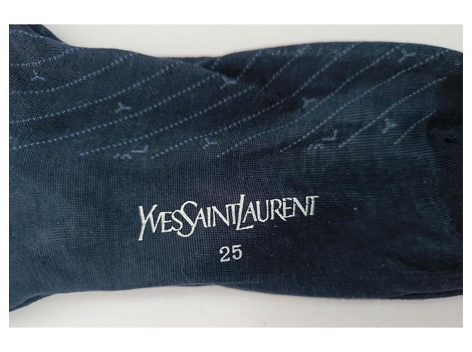 Calzini Yves Saint Laurent neri a righe Nero - vista 3