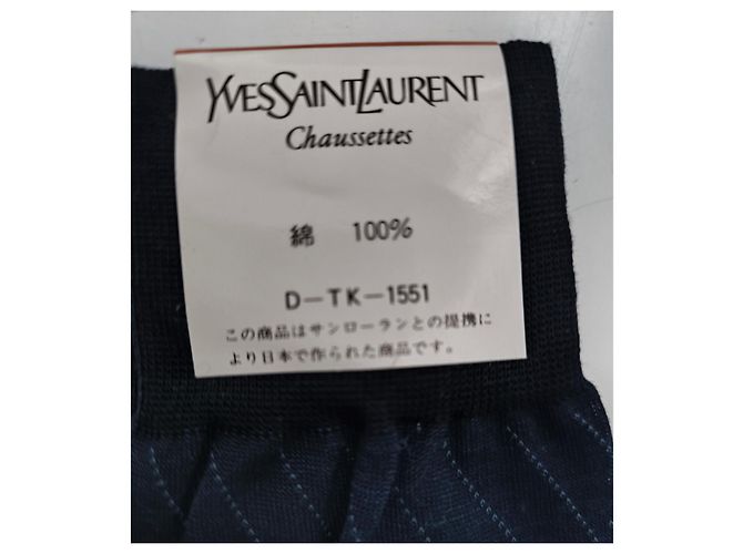 Calzini Yves Saint Laurent neri a righe Nero - vista 4