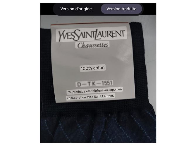Calzini Yves Saint Laurent neri a righe Nero - vista 5