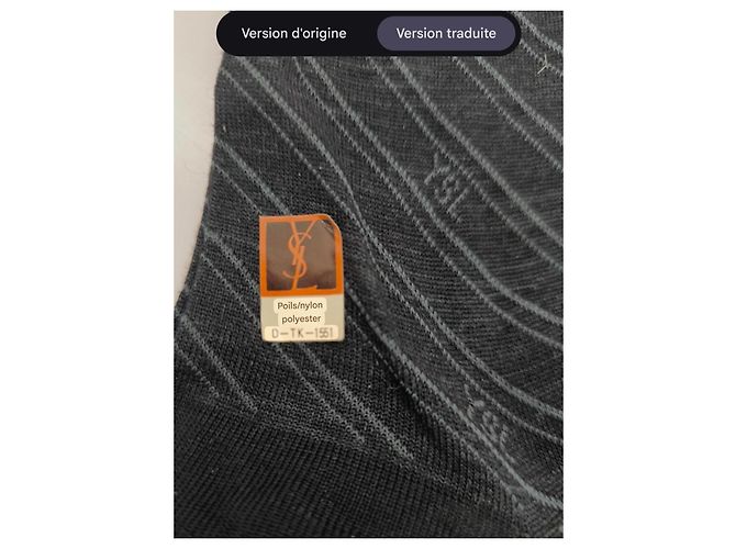 Yves Saint Laurent Gestreifte Socken Schwarz - Ansicht 4