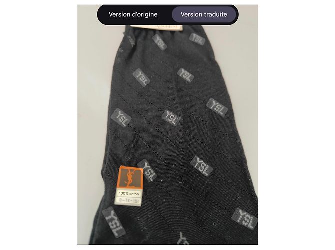 Yves Saint Laurent YSL Monogramm Socken Schwarz - Ansicht 3