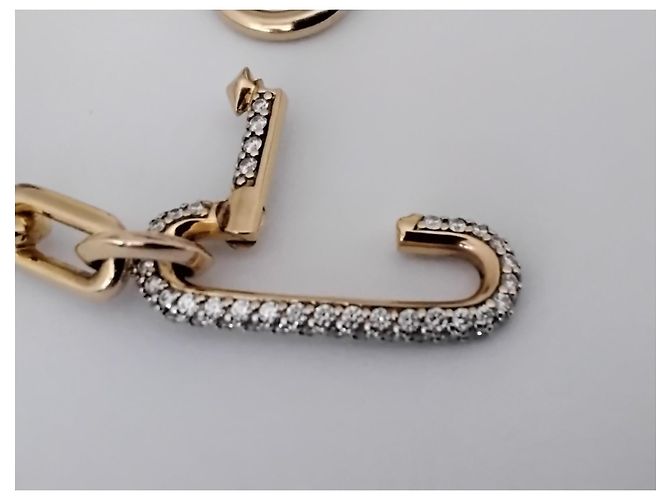 Autre Marque 18 Karat Goldarmband mit länglicher Diamantverschluss Golden - Ansicht 5