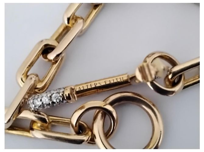 Autre Marque 18 Karat Goldarmband mit länglicher Diamantverschluss Golden - Ansicht 6