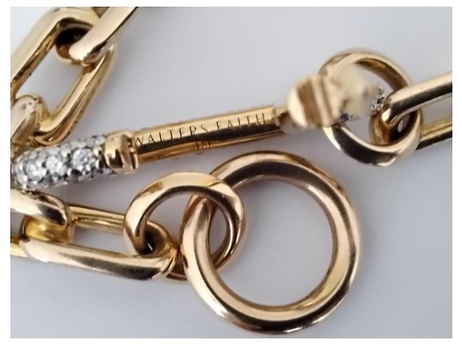Autre Marque 18 Karat Goldarmband mit länglicher Diamantverschluss Golden - Ansicht 7