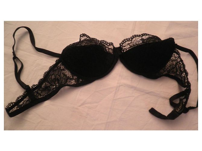 Lote de 5 sujetadores La Perla en encaje y seda Negro Rosa Blanco Multicolor - vista 5