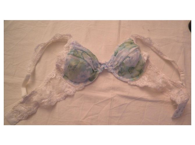 Lote de 5 sujetadores La Perla en encaje y seda Negro Rosa Blanco Multicolor - vista 8