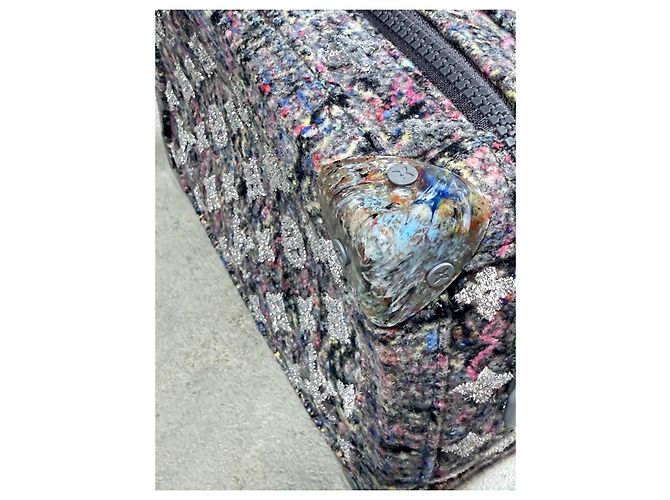 Louis Vuitton Soft Trunk Upcycling Monogram Tweed FW21 Multicolore Grigio - vista 10