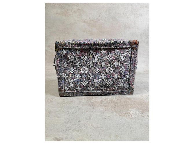 Louis Vuitton Soft Trunk Upcycling Monogram Tweed FW21 Multicolore Grigio - vista 2