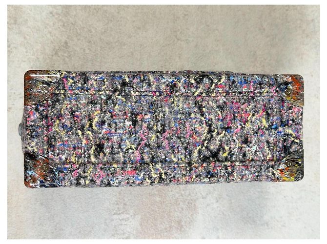 Louis Vuitton Soft Trunk Upcycling Monogram Tweed FW21 Multicolore Grigio - vista 5