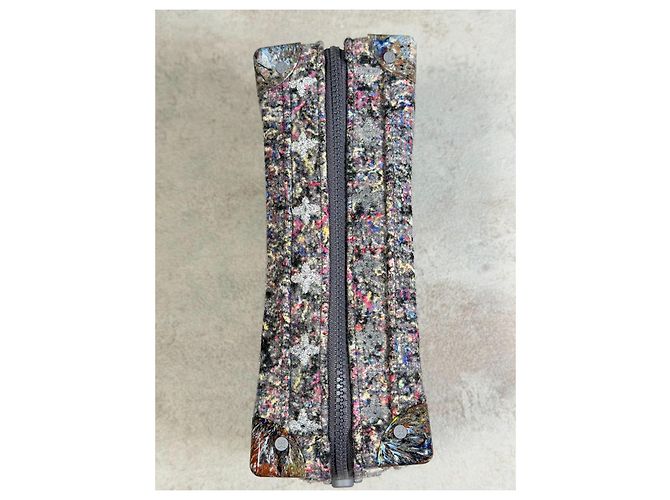 Louis Vuitton Soft Trunk Upcycling Monogram Tweed FW21 Multicolore Grigio - vista 7