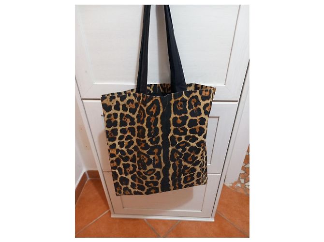 Saint Laurent Borsa Tote Stampa Leopardata Nero Stampa leopardo - vista 2