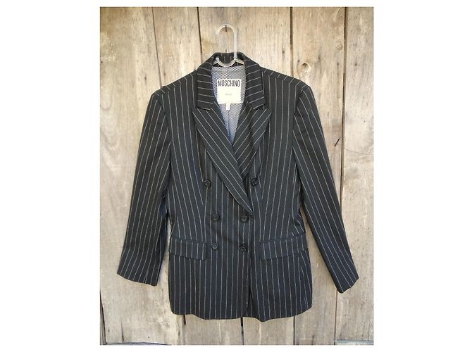 Blazer Moschino Jeans a rayas Negro - vista 6