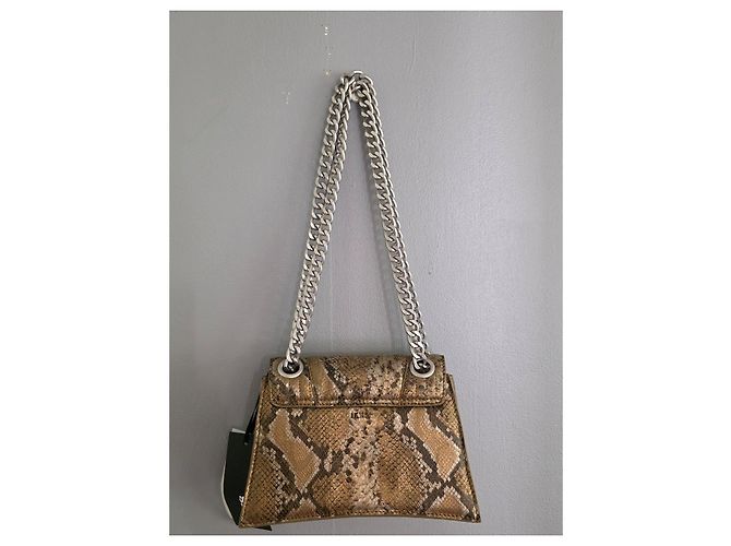 Ikks Schultertasche aus Leder in goldener Python-Optik Braun Python drucken Hellbraun Dunkelbraun - Ansicht 13