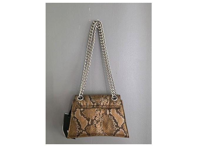 Ikks Schultertasche aus Leder in goldener Python-Optik Braun Python drucken Hellbraun Dunkelbraun - Ansicht 19