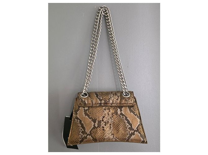 Ikks Schultertasche aus Leder in goldener Python-Optik Braun Python drucken Hellbraun Dunkelbraun - Ansicht 4