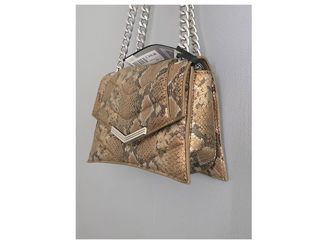 Ikks Schultertasche aus Leder in goldener Python-Optik Braun Python drucken Hellbraun Dunkelbraun - Ansicht 6