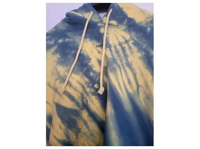 Sandro Tie-Dye Kapuzenpullover Blau Gelb - Ansicht 2