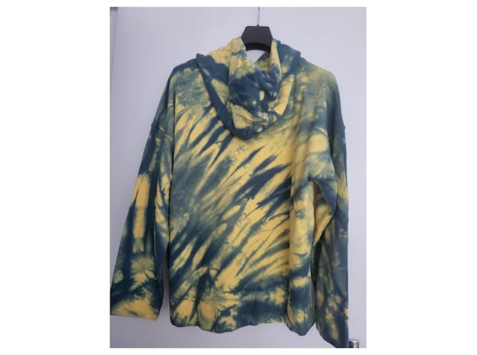 Sandro Tie-Dye Kapuzenpullover Blau Gelb - Ansicht 5