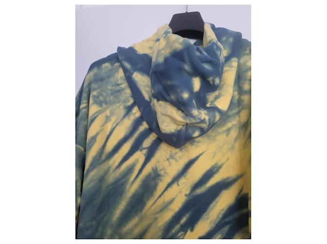 Sandro Tie-Dye Kapuzenpullover Blau Gelb - Ansicht 6