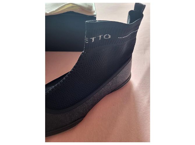 Repetto Sneaker aus technischem Gewebe Schwarz - Ansicht 4