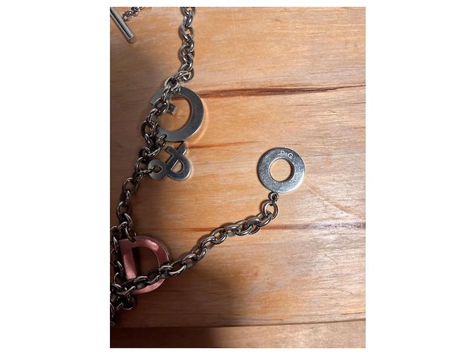 Collana a catena D&G con pendente logo Argento - vista 3