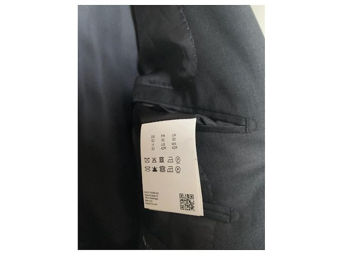 Giacca da abito Hugo Boss in lana Super 150 Grigio - vista 6