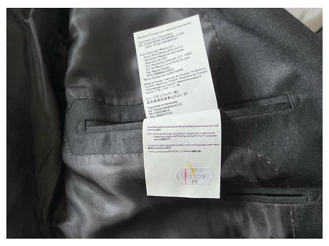 Giacca da abito Hugo Boss in lana Super 150 Grigio - vista 7