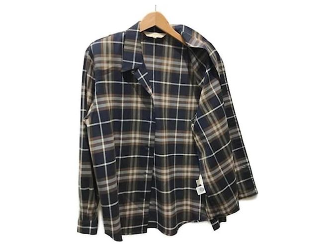 Completo Burberrys Camicia e Gonna a Quadri in Lana Marrone Bianco Blu scuro - vista 5