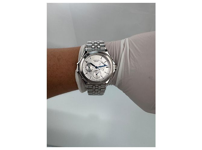 Seiko Credor Pacifique GCBG997 Automatico 35mm Quadrante Bianco Argento - vista 12