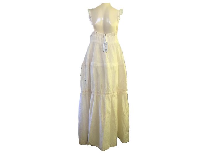 Diesel Black Gold Vestido maxi de algodón broderie anglaise blanco - vista 2