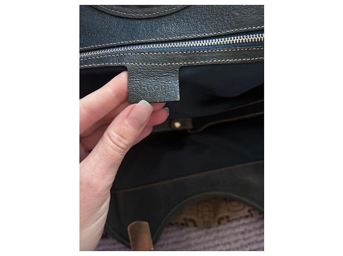 Gucci Borsa Hobo Horsebit in tela e pelle Marrone - vista 12