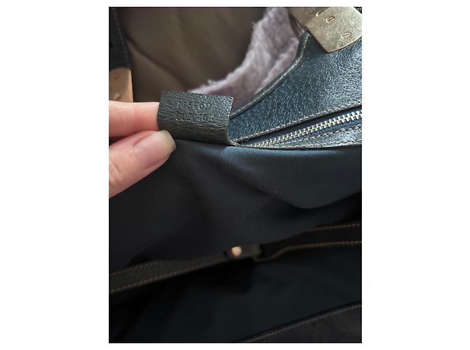 Gucci Borsa Hobo Horsebit in tela e pelle Marrone - vista 13