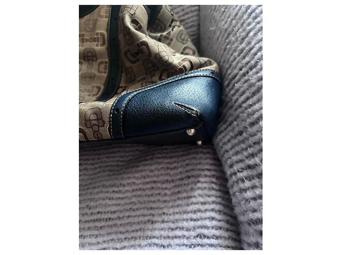 Gucci Borsa Hobo Horsebit in tela e pelle Marrone - vista 3