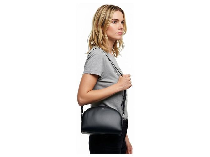Apc A.P.C. Borsa Mezza Luna in pelle Nero - vista 3