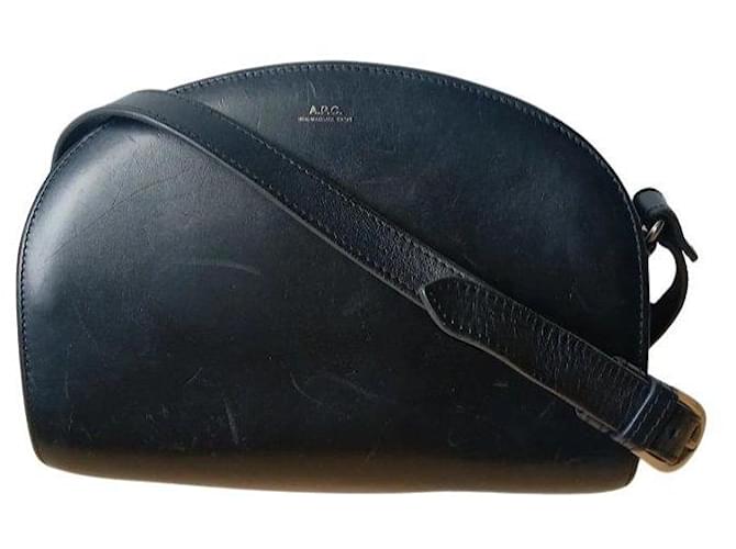 Apc A.P.C. Borsa Mezza Luna in pelle Nero - vista 5