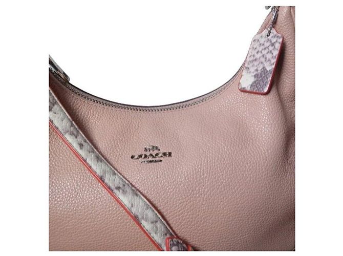 Coach Tabby 26 Borsa a tracolla in pelle nude Rosa Stampa python - vista 3