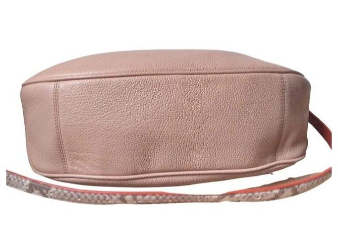 Coach Tabby 26 Borsa a tracolla in pelle nude Rosa Stampa python - vista 4