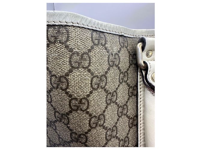 Gucci GG Canvas Web Sherry Line Borsa Tote Marrone Beige - vista 12