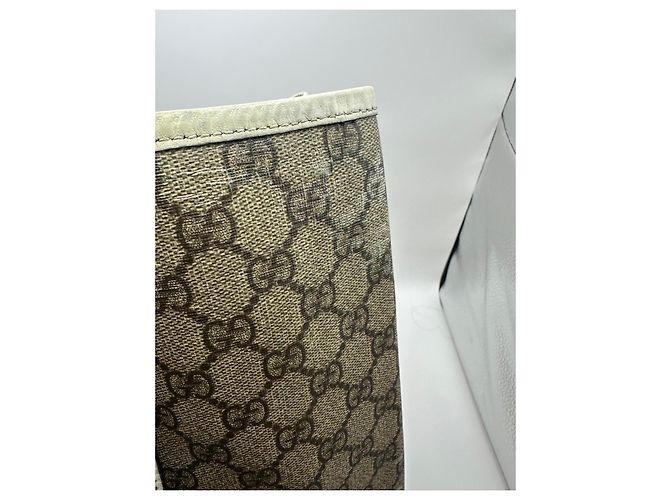 Gucci GG Canvas Web Sherry Line Borsa Tote Marrone Beige - vista 13