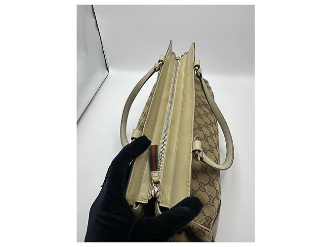 Gucci Mayfair GG Monogramm Shopper Braun Beige - Ansicht 14