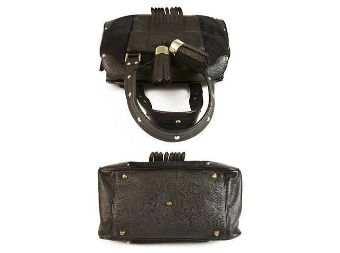 Luella Bernie Bolso Bowling Cuero Negro - vista 6