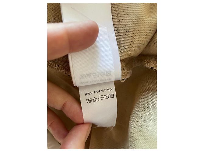 Autre Marque Maria Lucia Hohan Wickelkleid beige mit Pailletten Schwarz - Ansicht 8