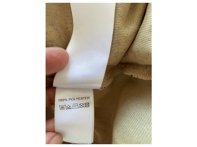 Autre Marque Maria Lucia Hohan Wickelkleid beige mit Pailletten Schwarz - Ansicht 9