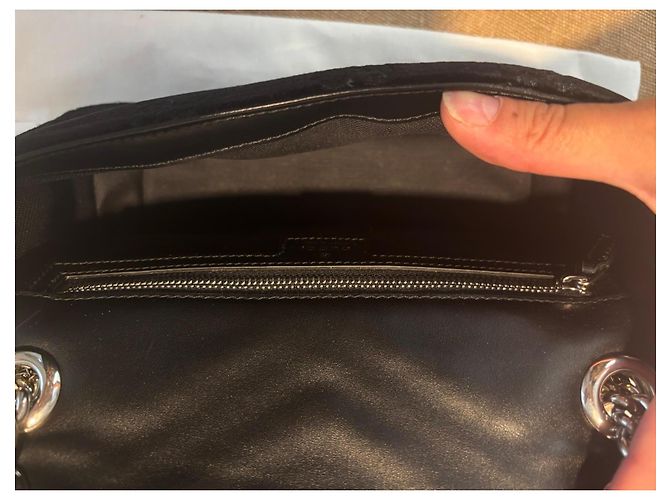 Gucci Marmont Borsa a tracolla in velluto Nero - vista 10