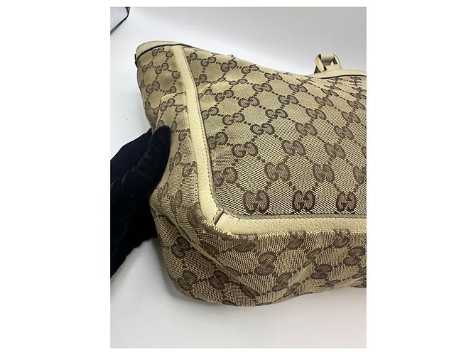 Gucci GG Canvas Abbey Pocket Shopper Braun Beige - Ansicht 9