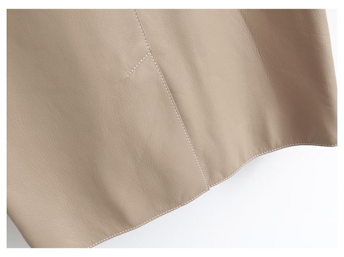 Ring Hermès Abrigo de Piel de Cabra Beige Detalle Anillo - vista 6