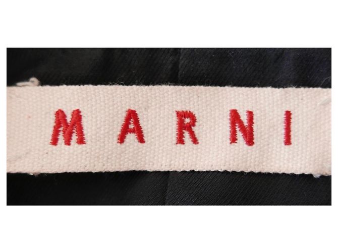 Marni Abito trench in misto cotone nero - vista 6