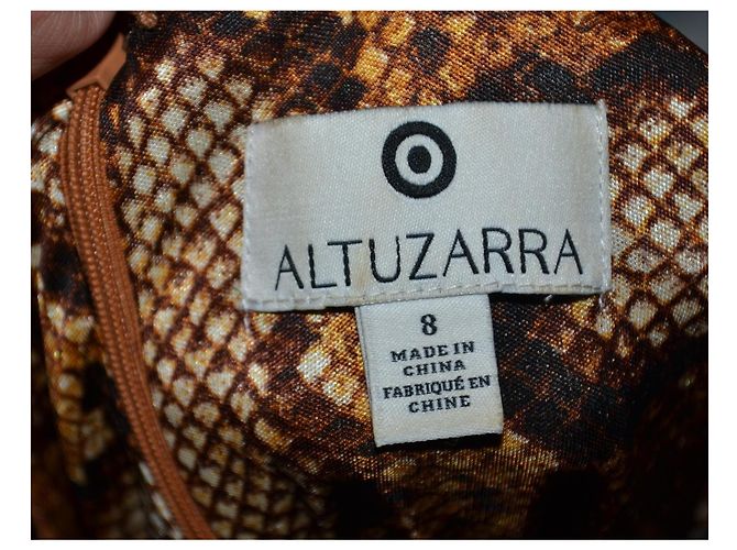 Abito Altuzarra stampa pitone Marrone Stampa python - vista 4